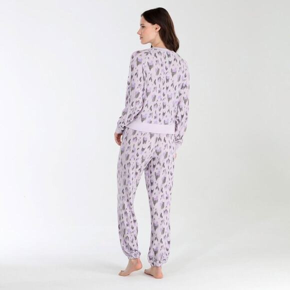 Honeydew Star Seeker Whisper Ikat Lounge Pajama Set Cozy Brushed Jersey Med NEW - Picture 2 of 12